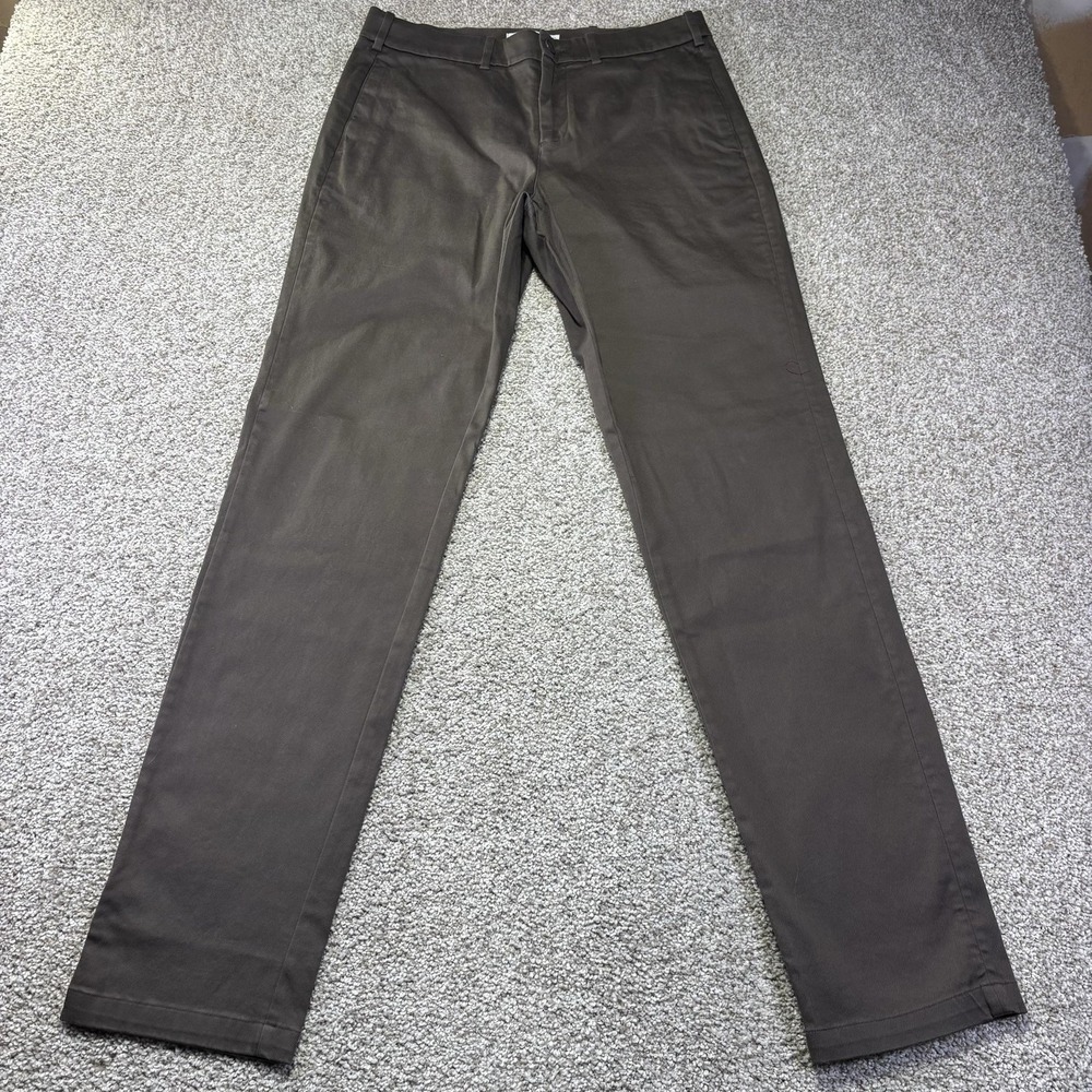 Hill City Everyday Pant Mens 32x32 Brown Regular Fit Microfiber Chino Travel